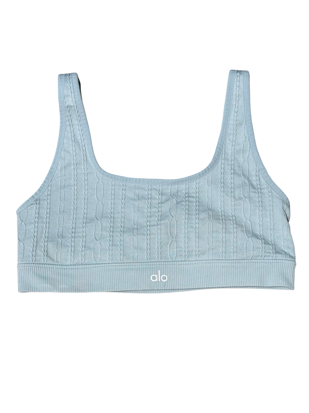 Alo Yoga Cable Knit Seamless Scoop Neck Bralette